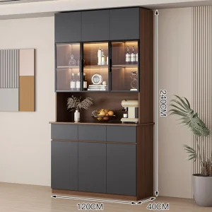 Tủ đồ Kính trưng bày Tủ phòng khách Tủ đựng đồ nhà bếp Tiết kiệm không gian Tủ mở Ngăn kéo cho hành lang Nội thất Zapateros XY50LRC - Hình 2