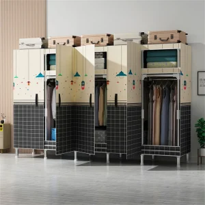 Tủ đồ LEEGOHOME Tủ Quần Áo Tủ Quần Áo Vải Nội Thất Phòng Ngủ 85/125/166/207x45x170cm 26mm Ống thép Hỗ Trợ Hộ Gia Đình - Hình 2