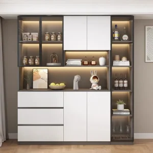 Tủ đồ Lối Vào Mở Tủ Phòng Khách Tiết Kiệm Không Gian Hẹp Tủ Bếp Bảo Quản Kính Hiển Thị Archivadores Nội Thất Hội Trường XY50LRC