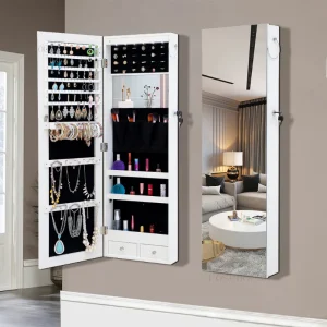 Tủ Đơn giản Phòng ngủ hiện đại Tủ gương treo tường KItaly túc xá Căn hộ Gương dài Nội thất gia đình Tủ bảo quản trang sức - Hình 3