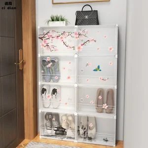 Tủ Đơn giản Tủ Giày Nhà Tổ Chức Tiết Kiệm Không Gian Giá Để Giày Góc Tường Kệ Giày Có Thể Điều Chỉnh Giày Đá Cửa Ra Vào Nhiều Lớp - Hình 2