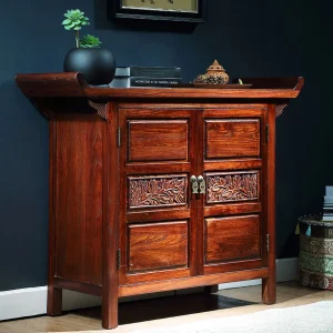 Tủ Đông Nam Á Gỗ Chắc Chắn Phòng Khách Hiên Nhà Phong Cách Thái Lan Nhà Phòng Ngủ 2 Cửa Bàn Tủ Bảo Quản Hành Lang - Hình 2