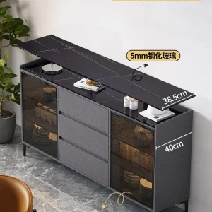 Tủ đựng đồ hiện đại, đơn giản và được tích hợp vào tường. Tủ đựng đồ phòng khách nhẹ nhàng, sang trọng. - Hình 2