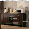 Tủ đựng đồ kiểu Trung Quốc mới Tủ đựng đồ phòng khách kiểu Trung Quốc Tủ đựng trà khung gỗ nguyên khối Tủ đựng đồ tích hợp treo tường