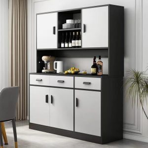 Tủ đựng đồ tủ búp phê dung tích lớn tủ rượu gia đình loại tủ kính tối giản hiện đại dựa vào tường hộ gia đình - Hình 2