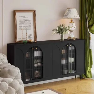 Tủ Entryways Phòng Khách Tủ Áo Đen Sang Trọng Vanity Phòng Khách Tủ Di Động phong cách Châu Âu Cajoneras Nội Thất Gia Đình - Hình 3