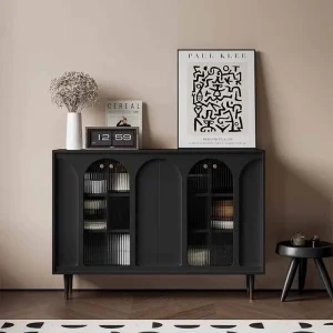 Tủ Entryways Phòng Khách Tủ Áo Đen Sang Trọng Vanity Phòng Khách Tủ Di Động phong cách Châu Âu Cajoneras Nội Thất Gia Đình