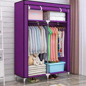 Tủ Gấp gọn Tủ quần áo có thể thu vào Nhà tổ chức Bàn ghế sân vườn Bộ gỗ Cặp đôi Tủ quần áo Tủ khóa cho phòng khách - Hình 3