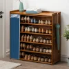 Tủ Giày Chống Bụi Dung Tích Lớn Dễ Dàng Lắp Đặt Móc Bên Dày Rèm Gấp Tự Do Ổn Định Đơn Giản