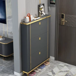 Tủ giày dạng xô lật, giá để giày đơn giản để tích hợp đồ tạo tác trong Tủ trước cửa dành cho hộ gia đình - Hình 3