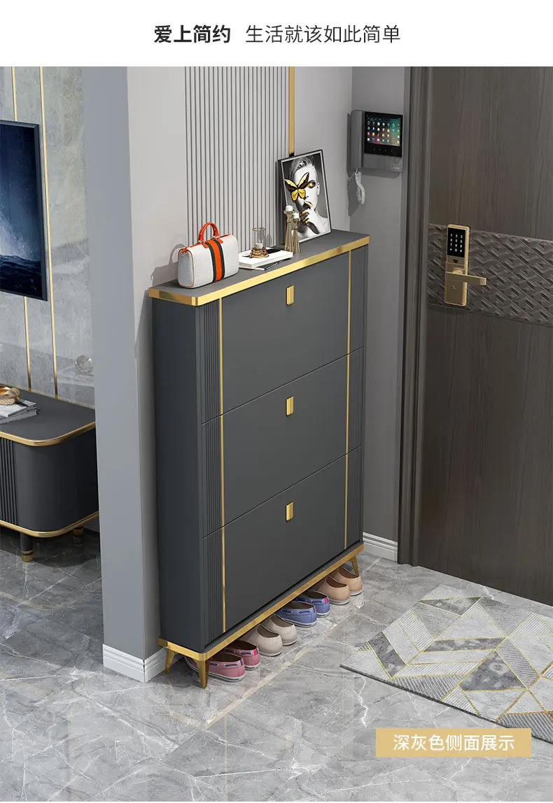 Tủ giày dạng xô lật, giá để giày đơn giản để tích hợp đồ tạo tác trong Tủ trước cửa dành cho hộ gia đình - Hình 3 Tủ giày dạng xô lật, giá để giày đơn giản để tích hợp đồ tạo tác trong Tủ trước cửa dành cho hộ gia đình - Hình 3
