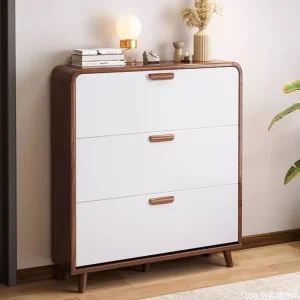 Tủ giày gỗ đa tầng cao cấp – Thiết kế hẹp, tối giản cho hành lang và nội thất hiện đại