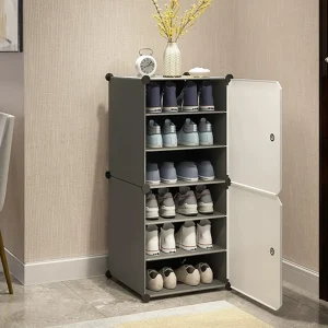 Tủ Giày Nhựa Trượt Tường Nhà Tổ Chức Tủ Quần Áo Di Động Tường Phòng Khách Cửa Gác Estanteria Đồ Nội Thất Tiết Kiệm Không Gian