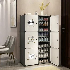Tủ Giày Nhựa Trượt Tường Nhà Tổ Chức Tủ Quần Áo Di Động Tường Phòng Khách Cửa Gác Estanteria Đồ Nội Thất Tiết Kiệm Không Gian - Hình 4