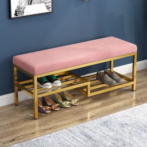 Tủ Giày Phòng Khách Furnitu Hiện Đại Tủ Giày Phân Để Vào Nhà Sắt Đơn Giản Nghệ Thuật Giày Cho Hành Lang băng Ghế Dự Bị Giày - Hình 2