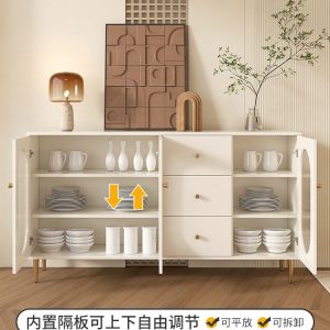 Tủ gió màu kem đơn giản hiện đại nhà hàng tủ bếp phụ đẹp phòng khách sang trọng chống bụi tủ chè kho bảo quản áp sát tường - Hình 2
