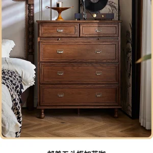 Tủ Gỗ Chắc Chắn Ngăn Kéo Phòng Ngủ Tường Phòng Khách Tủ Chứa Đồ Đuôi Xe - Hình 4