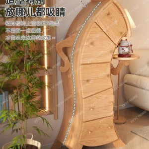 Tủ Gỗ Chắc Chắn Nĩa Eo Tủ Ngăn Kéo Sáng Tạo Quanh Co Tủ Bảo Quản Phòng Ngủ Tường Phòng Khách Đầu Nghiêng Tủ Khóa - Hình 2