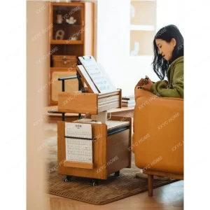 Tủ Gỗ Chắc Chắn Tủ Đầu Giường Sofa Gỗ Bên Bàn Có Thể Tháo Rời Phòng Khách Xe Đẩy Đầu Giường - Hình 2