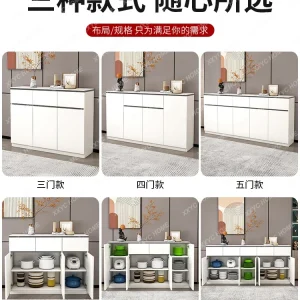 Tủ Gỗ Chắc Chắn Tủ Hiện Đại Đơn Giản Và Cao Cấp Đá Tủ Bếp Tường Phòng Khách Tủ Bảo Quản - Hình 3