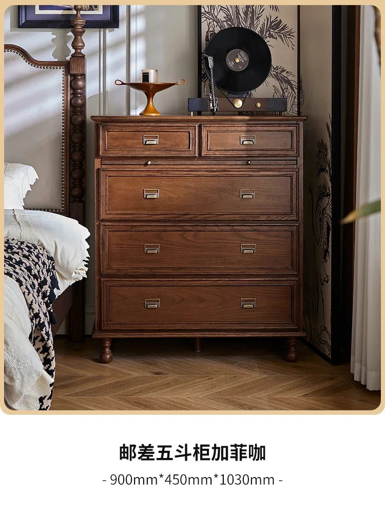 Tủ Gỗ nguyên khối Phòng ngủ Phòng khách Tủ đựng đồ trên tường Tủ có ngăn kéo - Hình 2 Tủ Gỗ nguyên khối Phòng ngủ Phòng khách Tủ đựng đồ trên tường Tủ có ngăn kéo - Hình 2