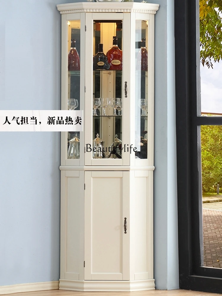 Tủ góc bằng gỗ nguyên khối Sàn kính trưng bày Phòng khách Tủ rượu gỗ nguyên khối - Hình 4 Tủ góc bằng gỗ nguyên khối Sàn kính trưng bày Phòng khách Tủ rượu gỗ nguyên khối - Hình 4