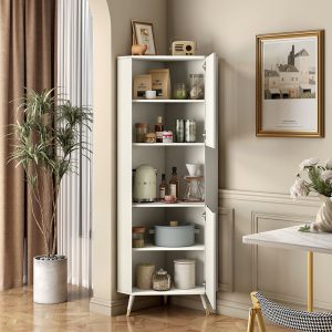 Tủ góc đá phiến mới phòng khách kệ đa năng đẹp tủ góc sang trọng thay đồ tủ trà tối giản hiện đại - Hình 4