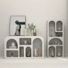 Tủ hang đen, kệ sách nhỏ ốp tường, kệ sách phong cách kem phong cách Châu Âu, Tủ phòng khách, Tủ trưng bày