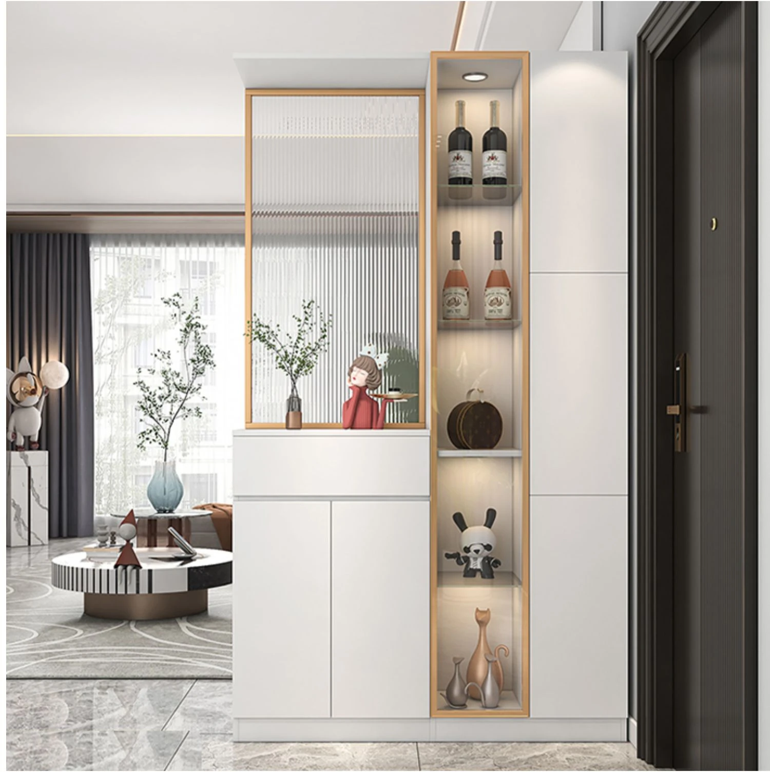 Tủ Hiện đại đơn giản bằng kính màn hình hiên nhà Tủ giày phòng thay đồ hội trường phòng khách - Hình 2 Tủ Hiện đại đơn giản bằng kính màn hình hiên nhà Tủ giày phòng thay đồ hội trường phòng khách - Hình 2