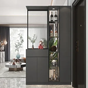 Tủ Hiện đại đơn giản bằng kính màn hình hiên nhà Tủ giày phòng thay đồ hội trường phòng khách - Hình 3