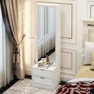 Tủ Hiện Đại Gương Trang Điểm Tầng Gương Đứng Tủ Đầu Giường Tích Hợp Phòng Ngủ Tủ Bảo Quản Lắp Gương
