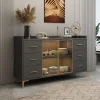 Tủ Hiển Thị Tủ Bảo Quản Gỗ phong cách Châu Âu Nhà Tủ Bảo Quản Phòng Khách Szafki Làm Salonu Bộ Bàn Ghế Sân Vườn