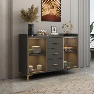 Tủ Hiển Thị Tủ Bảo Quản Gỗ phong cách Châu Âu Nhà Tủ Bảo Quản Phòng Khách Szafki Làm Salonu Bộ Bàn Ghế Sân Vườn - Hình 2