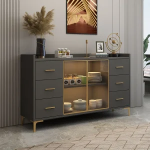 Tủ Hiển Thị Tủ Bảo Quản Gỗ phong cách Châu Âu Nhà Tủ Bảo Quản Phòng Khách Szafki Làm Salonu Bộ Bàn Ghế Sân Vườn