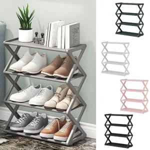 Tủ Hộ Gia Đình Đơn Giản Hình Chữ X Giá Để Giày Ống Thép Đa Năng KItaly Túc Xá Sinh Viên Tủ Hội, Kệ Giày 2 Lớp S0Y0