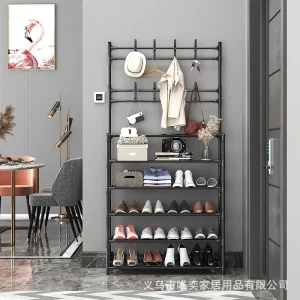 Tủ Hộ Gia Đình Lắp Đặt Đơn Giản Đa Năng Giày Và Mũ 1 Tầng Chống Bụi Nhiều Lớp Bảo Quản Giá Treo Áo - Hình 3