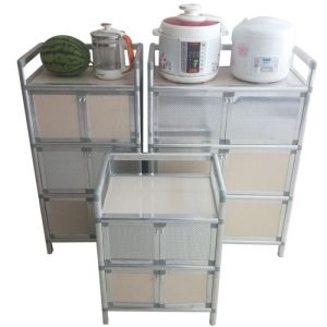 Tủ inox tủ bếp tủ búp lắp ráp đơn giản tủ rau cho thuê phòng để đồ tủ bộ đồ ăn tủ để đồ - Hình 2