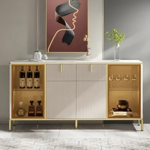 Tủ Italy Kính Cường Lực Phòng Khách Tủ Nhà Bảo Quản Tủ Đồ Nội Thất Phòng Khách Cao Cấp Căn Hộ Nhỏ Tủ Bảo Quản - Hình 2