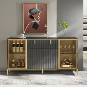 Tủ Italy Kính Cường Lực Phòng Khách Tủ Nhà Bảo Quản Tủ Đồ Nội Thất Phòng Khách Cao Cấp Căn Hộ Nhỏ Tủ Bảo Quản