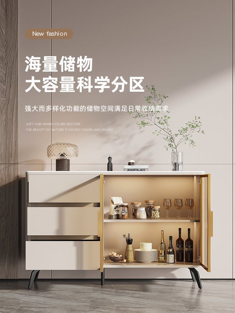 Tủ Kem gió đá bảng Tủ búp phê phòng khách hiện đại một bức tường Tủ rượu Tủ bếp - Hình 4 Tủ Kem gió đá bảng Tủ búp phê phòng khách hiện đại một bức tường Tủ rượu Tủ bếp - Hình 4