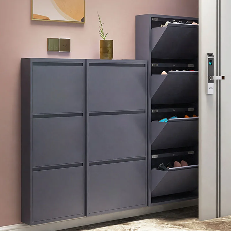 Tủ Kim Loại Hiện Đại Giày Treo Tường Phòng Khách Tủ Giày Sắp Xếp Organizador De Zapatos Nội Thất Hành Lang - Hình 4 Tủ Kim Loại Hiện Đại Giày Treo Tường Phòng Khách Tủ Giày Sắp Xếp Organizador De Zapatos Nội Thất Hành Lang - Hình 4