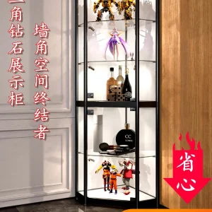 Tủ kính trưng bày mô hình LEGO – Thiết kế góc tam giác, trưng bày handmade, quần áo - Hình 2