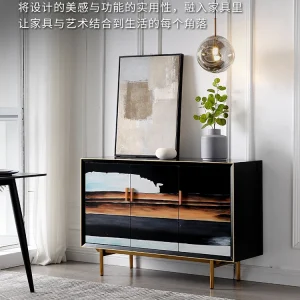 Tủ lối vào Phong cách sang trọng Giá cả phải chăng Phòng khách và Khách sạn Vách ngăn sơn Tủ khóa trang trí Bộ hoàn chỉnh bằng gỗ nguyên khối - Hình 4
