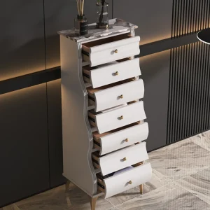 Tủ lối vào sang trọng Tủ ngăn kéo nghệ thuật hiện đại đơn giản Phòng khách treo tường Tủ 7 ngăn kéo - Hình 2