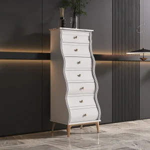 Tủ lối vào sang trọng Tủ ngăn kéo nghệ thuật hiện đại đơn giản Phòng khách treo tường Tủ 7 ngăn kéo - Hình 3