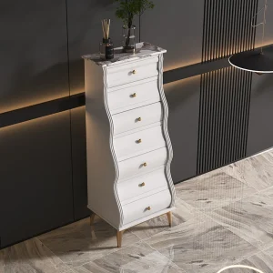 Tủ lối vào sang trọng Tủ ngăn kéo nghệ thuật hiện đại đơn giản Phòng khách treo tường Tủ 7 ngăn kéo - Hình 4
