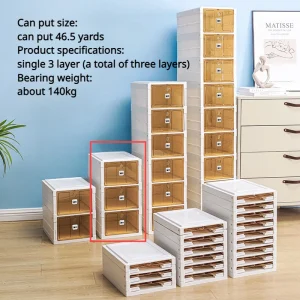 Tủ Lớp Lắp Đặt Hộp Đựng Giày Gấp Không Cần Trà Bóng Trong Suốt Giá Giày PP Chất Liệu PET Giày Hiện Vật Tủ Bảo Quản - Hình 3