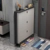 Tủ Màu Xám Tủ Giày Gỗ Phòng Ngủ Di Động Tiết Kiệm Không Gian Tối Giản Tủ Giày phong cách Châu Âu Đơn Giản Muebles Hogar Nội Thất Ban Công