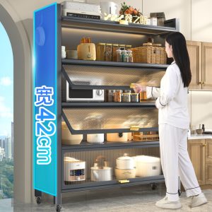 Tủ Mở rộng 42 cm kệ bếp cao từ sàn đến trần nhiều lớp bên ăn đa chức năng để đồ Tủ bát Tủ lò vi sóng Tủ khóa - Hình 2