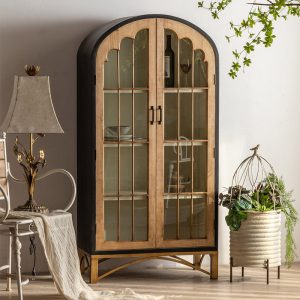 Tủ Mới Phong Cách Mỹ Gỗ Tủ Lạnh Retro Đồ Nội Thất Tủ Phòng Khách Hiên Tủ Chống Tường Đôi Cửa Tủ Bảo Quản Bán Buôn - Hình 4